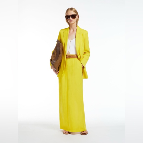 MaxMara Dresses & Skirts - Max Mara Studio Nella Straight Linen Maxi Skirt Size 6 NWT